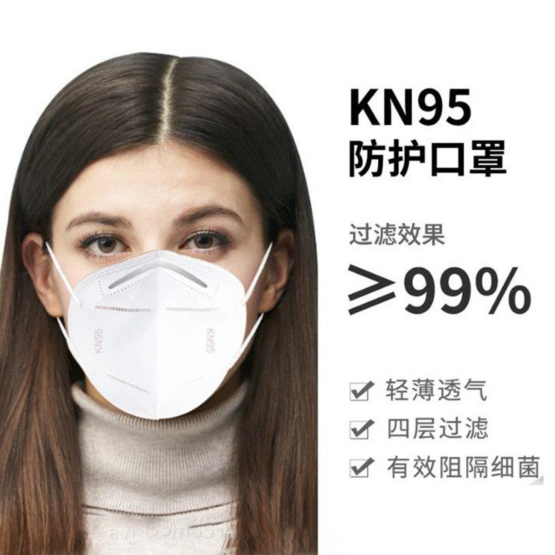 Het witte Chirurgische Medische Masker van N95/N95-Ademhalingsmasker Voor éénmalig gebruik Geen Klep