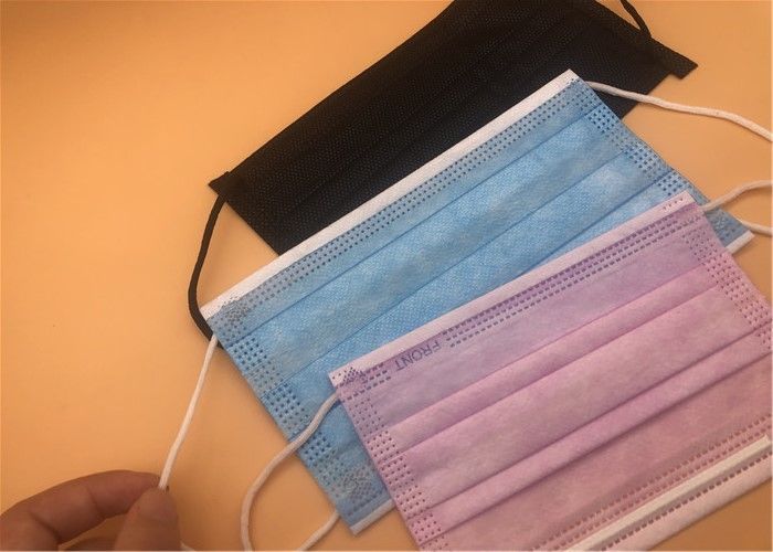 De kleur paste het Stofpreventie van het 3 Vouw het Chirurgische Masker Gemakkelijke Dragen aan Voor éénmalig gebruik